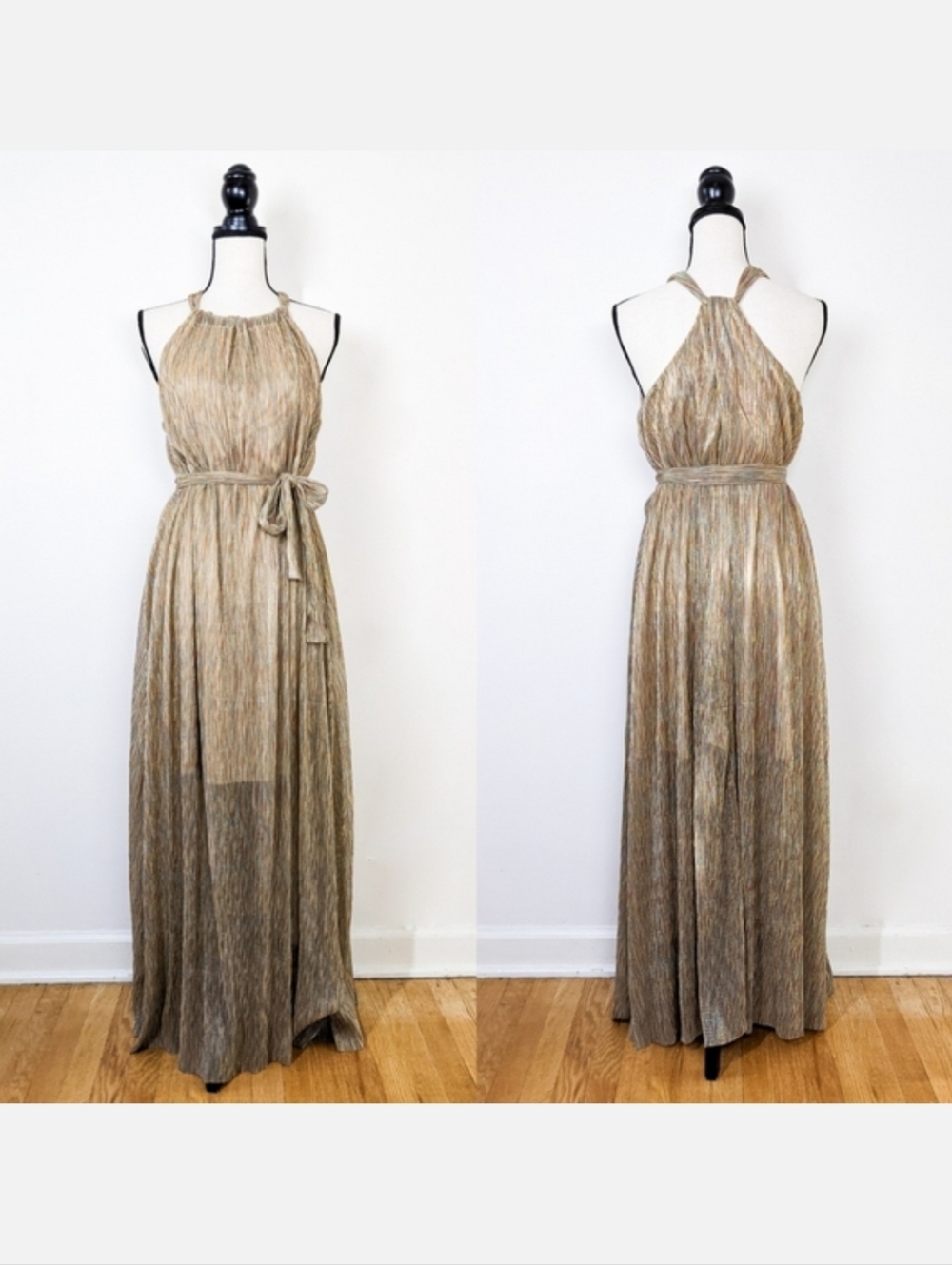 NWT Sweet Lemon Golden Goddess Dress, Size Medium
